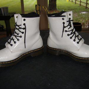 Dr. Marten Combat Boots (White) Size 9